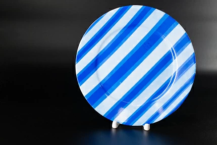 Тарелка 220 мм, Полоски 4, на форме Европейская, арт 60.06382.00.1 Тарелка 220 мм, Полоски 4, на форме Европейская, арт 60.06382.00.1