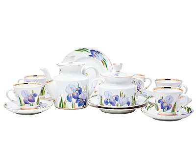 Сервиз чайный Банкетная Ирисы, 6 персон 20 предметов, арт. 81.20873.00.1