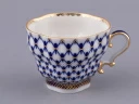 Чашка с блюдцем и с крышкой чайная 250 мл форма Подарочная-2 рисунок Кобальтовая сетка арт. 81.15419.00.1, 