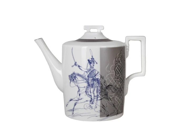 Сервиз чайный форма Гербовая рисунок Гусарский, 6 персон 14 предметов, арт. 81.24660.00.1, 