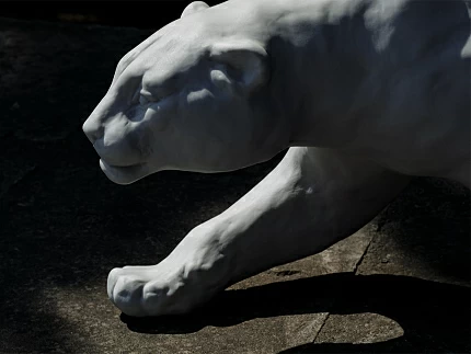 Скульптура форма Амурский леопард рисунок Белый арт. 82.86858.00.1