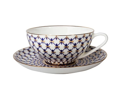 Сервиз чайный форма Купольная рисунок Кобальтовая сетка, 6 персон 14 предметов, арт. 81.21513.00.1