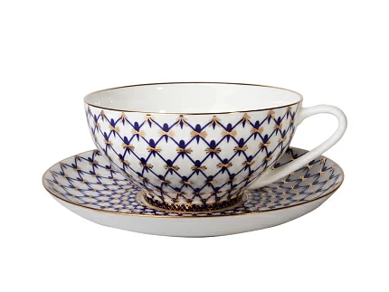 Сервиз чайный форма Купольная рисунок Кобальтовая сетка, 6 персон 14 предметов, арт. 81.21513.00.1 Сервиз чайный форма Купольная рисунок Кобальтовая сетка, 6 персон 14 предметов, арт. 81.21513.00.1