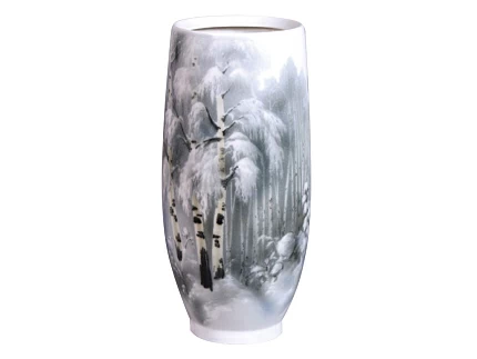 Ваза декоративная форма Карелия рисунок Зимние березы арт. 80.04734.00.1 Ваза декоративная форма Карелия рисунок Зимние березы арт. 80.04734.00.1