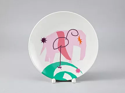 Декоративная тарелка в подарочной упаковке 195 мм, форма Эллипс рисунок Elephant mingo 1, арт. 81.29503.00.1