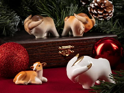 Скульптура форма Бык (з.з.) рисунок Коричневый арт. 82.64365.00.1