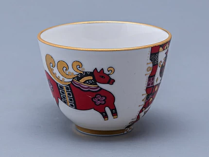 Чашка с блюдцем чайная 250 мл форма Весенняя рисунок Красный конь арт. 81.15308.00.1 Чашка с блюдцем чайная 250 мл форма Весенняя рисунок Красный конь арт. 81.15308.00.1