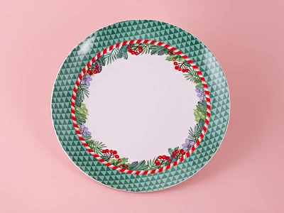 Набор тарелок 270 мм, 2 шт, форма Восточная, рисунок Зимняя история, арт. 81.11376.00.1