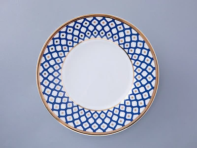 Чашка с блюдцем 250 мл форма Идиллия рисунок Индиго 2 арт. 81.31121.00.1