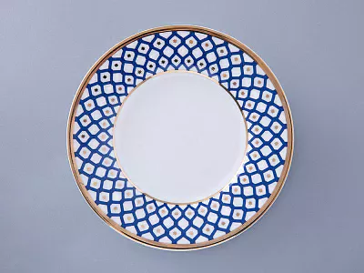 Чашка с блюдцем 250 мл форма Идиллия рисунок Индиго 2 арт. 81.31121.00.1