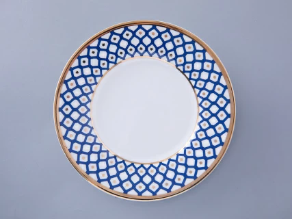 Чашка с блюдцем 250 мл форма Идиллия рисунок Индиго 2 арт. 81.31121.00.1, 