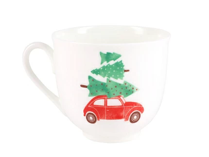 Чашка с блюдцем форма Ландыш рисунок Машинка, арт. 81.28062.00.1