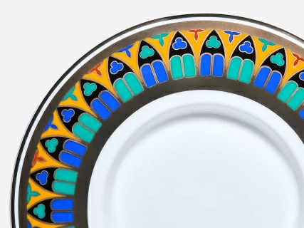 Бокал с блюдцем и крышкой 390 мл в подарочной упаковке, форма Топ, рисунок Готический 10, арт. 81.34169.00.1, 