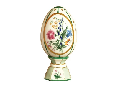 Яйцо пасхальное на подставке 115 мм рисунок Лютики арт. 80.04776.00.1