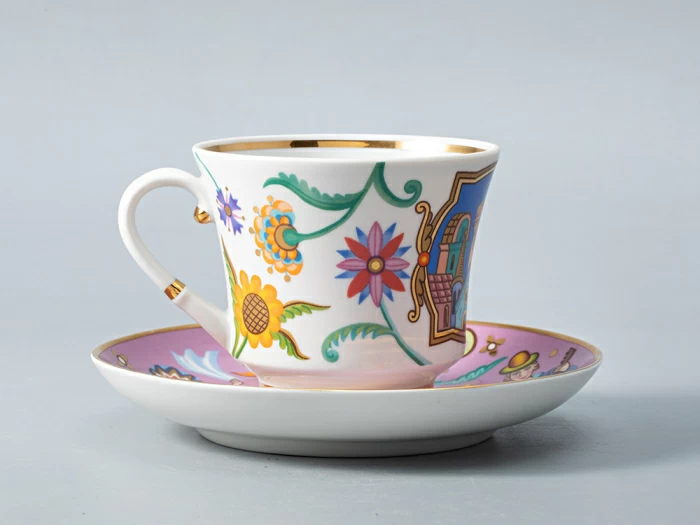 Чашка с блюдцем чайная 220 мл форма Банкетная рисунок Чудоград. Камаринская арт. 81.29158.00.1, 