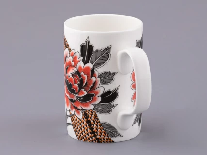 Бокал с блюдцем и крышкой в подарочной упаковке, форма top, рисунок TATTOO SERPENTA , арт. 81.32804.00.1, 