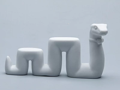 Скульптура форма Змей Меандр, рисунок Белый, арт. 82.74831.00.1