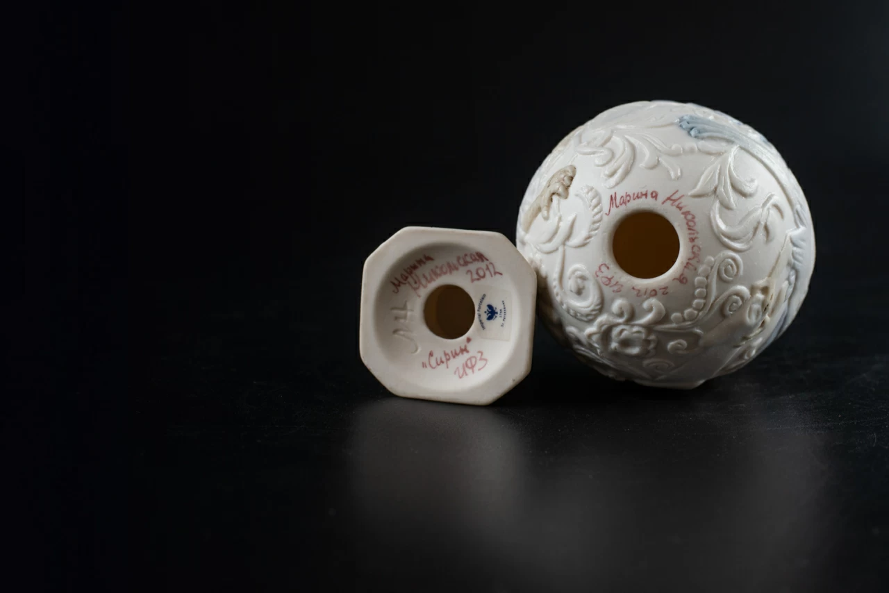 Яйцо пасхальное Птица-Сирин Белый, арт 60.05961.00.1, 