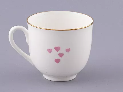 Чашка с блюдцем кофейная форма Ландыш рисунок Люби, арт. 81.32909.00.1