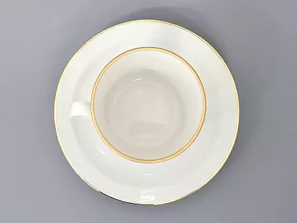 Чашка с блюдцем кофейная форма Молодежная, рисунок Золотая лента, арт 81.16426.00.1