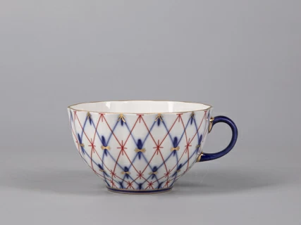 Чашка с блюдцем форма Тюльпан  рисунок Сетка 1950, арт. 81.30860.00.1, 