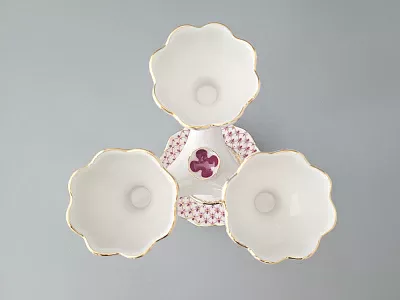 Подсвечник Трехрожковый Тюльпан Сетка-Блюз арт. 80.50232.00.1