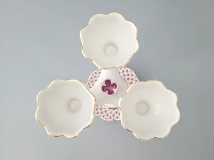 Подсвечник Трехрожковый Тюльпан Сетка-Блюз арт. 80.50232.00.1, 