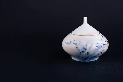 Сахарница Морозное утро на форме Купольная арт 40.03513.00.1