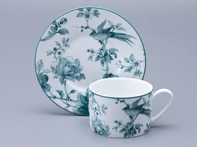 Чашка с блюдцем форма Соло Рисунок Monplaisir Green, арт. 81.32898.00.1