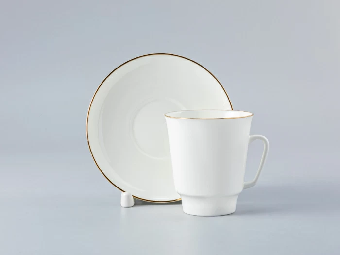 Чашка с блюдцем кофейная 165 мл.,  форма Майская,  рисунок Золотой кантик арт. 81.13733.00.1, 