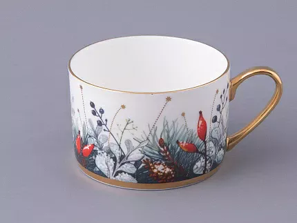 Чашка с блюдцем 250 мл форма Идиллия рисунок Календа, арт. 81.30758.00.1