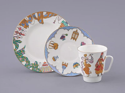 Трехпредметный комплект 165 мл форма Майская рисунок Балет Шахерезада, арт. 81.17663.00.1