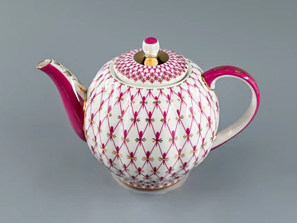 Чайник заварочный форма Тюльпан рисунок Сетка-Блюз 2 арт. 80.86209.00.1