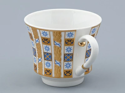 Чашка с блюдцем чайная форма Банкетная рисунок Кронштадт, арт. 81.32241.00.1