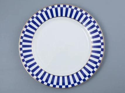 Тарелка плоская 270 мм Стандартная-2 рисунок Да и нет Синий арт. 80.44732.00.1, 