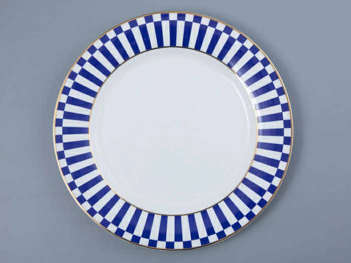 Тарелка плоская 270 мм Стандартная-2 рисунок Да и нет Синий арт. 80.44732.00.1, 