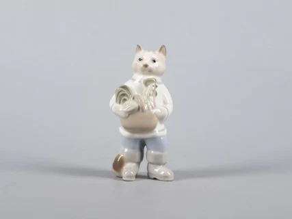 Скульптура  Кот с петушком Друзья арт. 82.43057.00.1, 