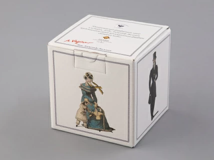 Подарочный набор сахарница форма Гербовая рисунок Modes de Paris (терракот) арт. 81.26408.00.1, 