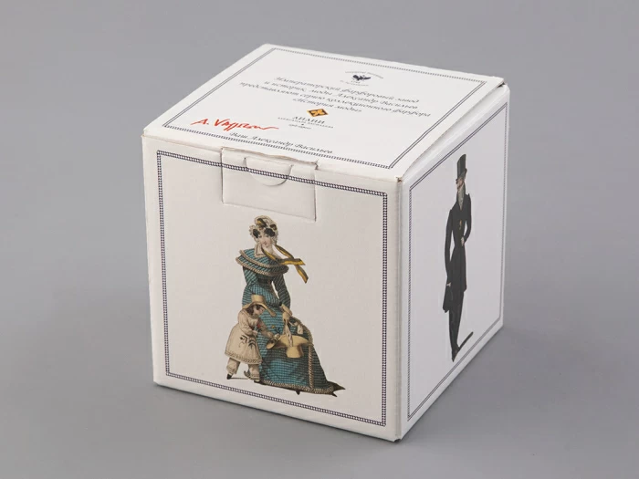 Подарочный набор сахарница форма Гербовая рисунок Modes de Paris (терракот) арт. 81.26408.00.1, 