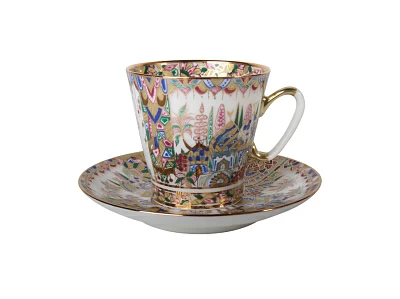 Чашка с блюдцем кофейная 80 мл форма Черный кофе рисунок Дары востока арт. 81.14682.00.1