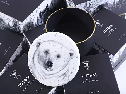 Свеча ароматическая в подарочной упаковке, рисунок Тотем. Медведь аромат Черный перец арт. 81.31597.00.1