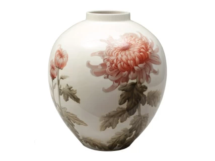 Ваза форма Круглая рисунок Хризантемы арт. 80.89425.00.1,  Ваза форма Круглая рисунок Хризантемы арт. 80.89425.00.1,