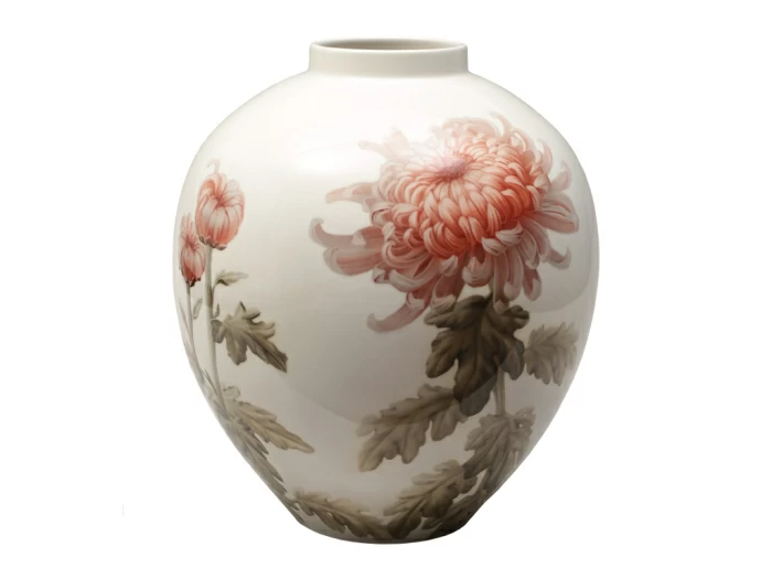 Ваза форма Круглая рисунок Хризантемы арт. 80.89425.00.1,  Ваза форма Круглая рисунок Хризантемы арт. 80.89425.00.1,