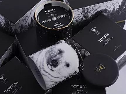 Свеча ароматическая в подарочной упаковке, рисунок Тотем. Медведь аромат Черный перец арт. 81.31597.00.1