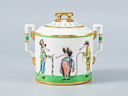 Сервиз чайный форма Гербовая рисунок Крысята-воришки, 2 персоны 7 предметов, арт. 81.16587.00.1 Сервиз чайный форма Гербовая рисунок Крысята-воришки, 2 персоны 7 предметов, арт. 81.16587.00.1