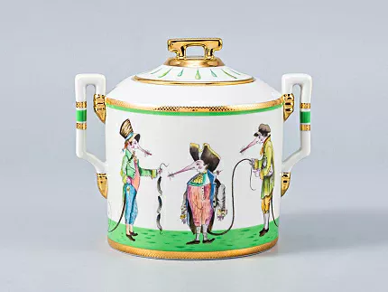 Сервиз чайный форма Гербовая рисунок Крысята-воришки, 2 персоны 7 предметов, арт. 81.16587.00.1