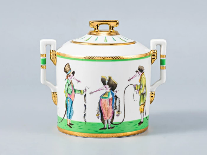 Сервиз чайный форма Гербовая рисунок Крысята-воришки, 2 персоны 7 предметов, арт. 81.16587.00.1, 