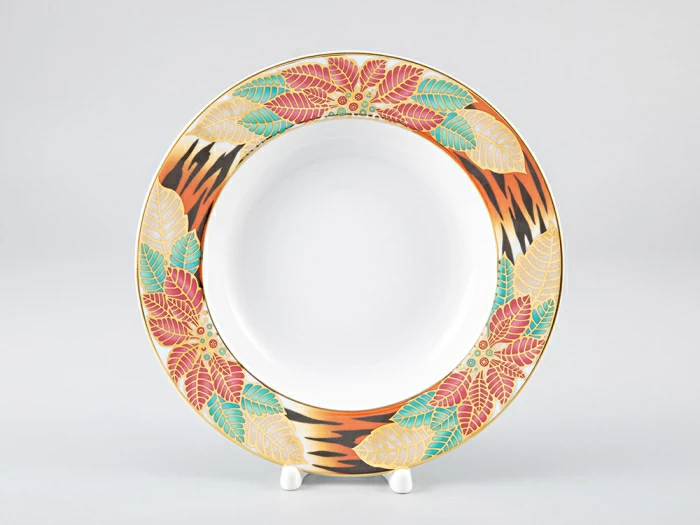 Тарелка глубокая 225 мм форма Европейская-2 рисунок Пуансеттия, арт. 80.38103.00.1, 