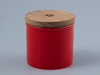 Набор банок  с деревянной крышкой ( 3 предм. малого размера) форма Стандартная рисунок Календа арт. 42.00041.00.1