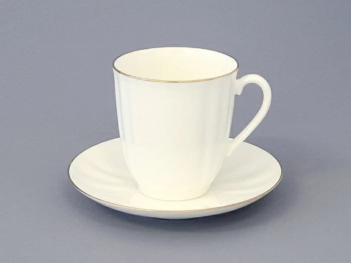 Чашка с блюдцем кофейная 176 мл форма Ветерок рисунок Золотой кантик арт. 81.13630.00.1, 